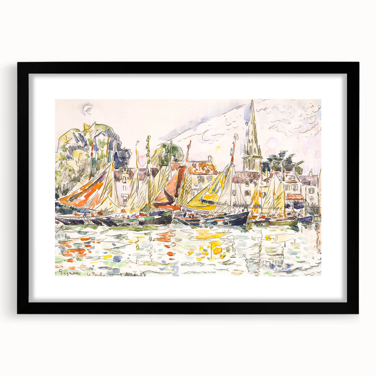 Modern Wall Art - Vibrant Fishing Boats at Le Pouliguen