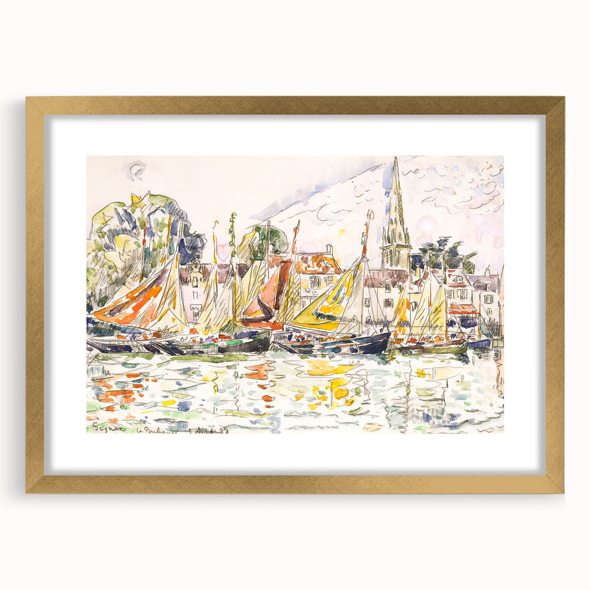 Modern Wall Art - Vibrant Fishing Boats at Le Pouliguen