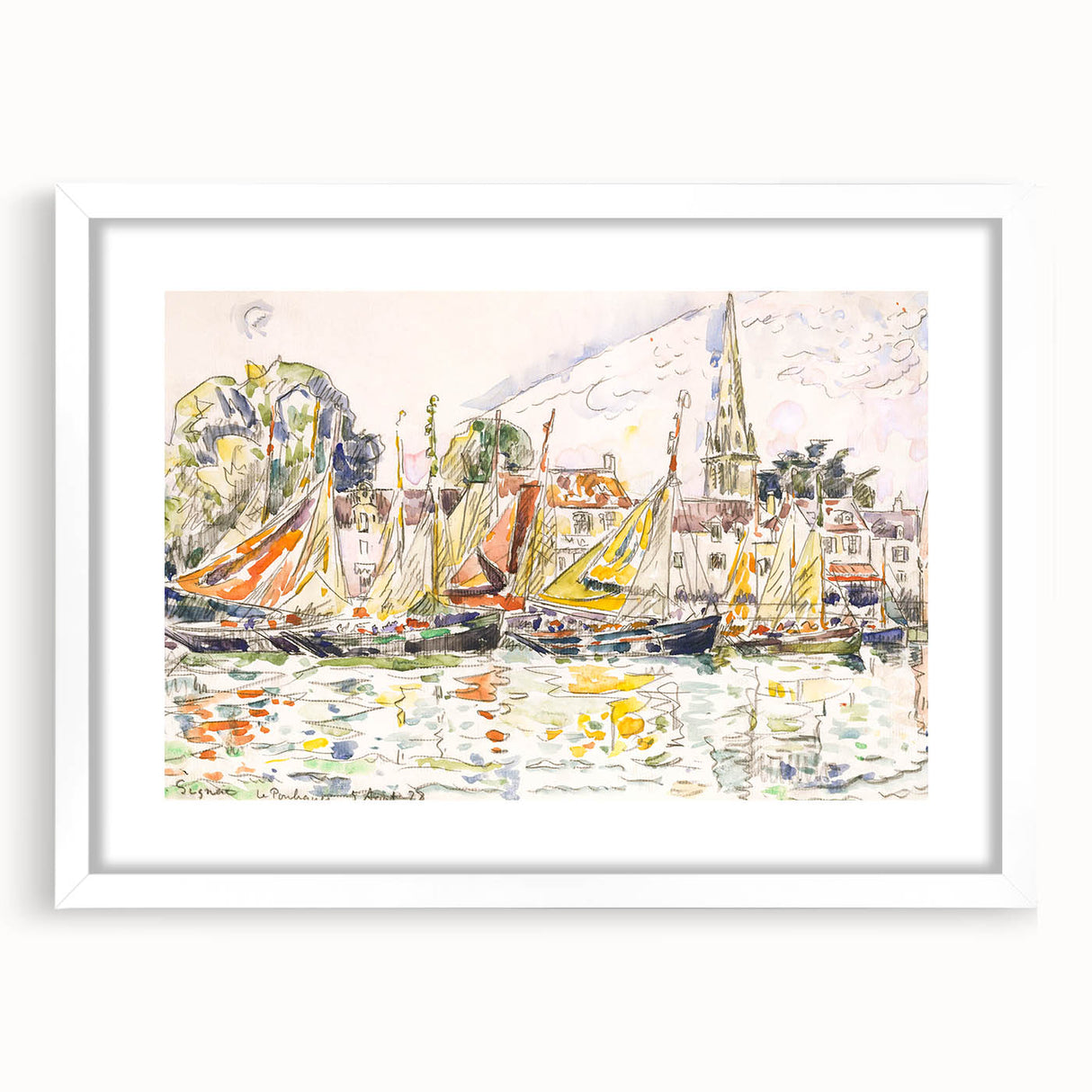 Modern Wall Art - Vibrant Fishing Boats at Le Pouliguen