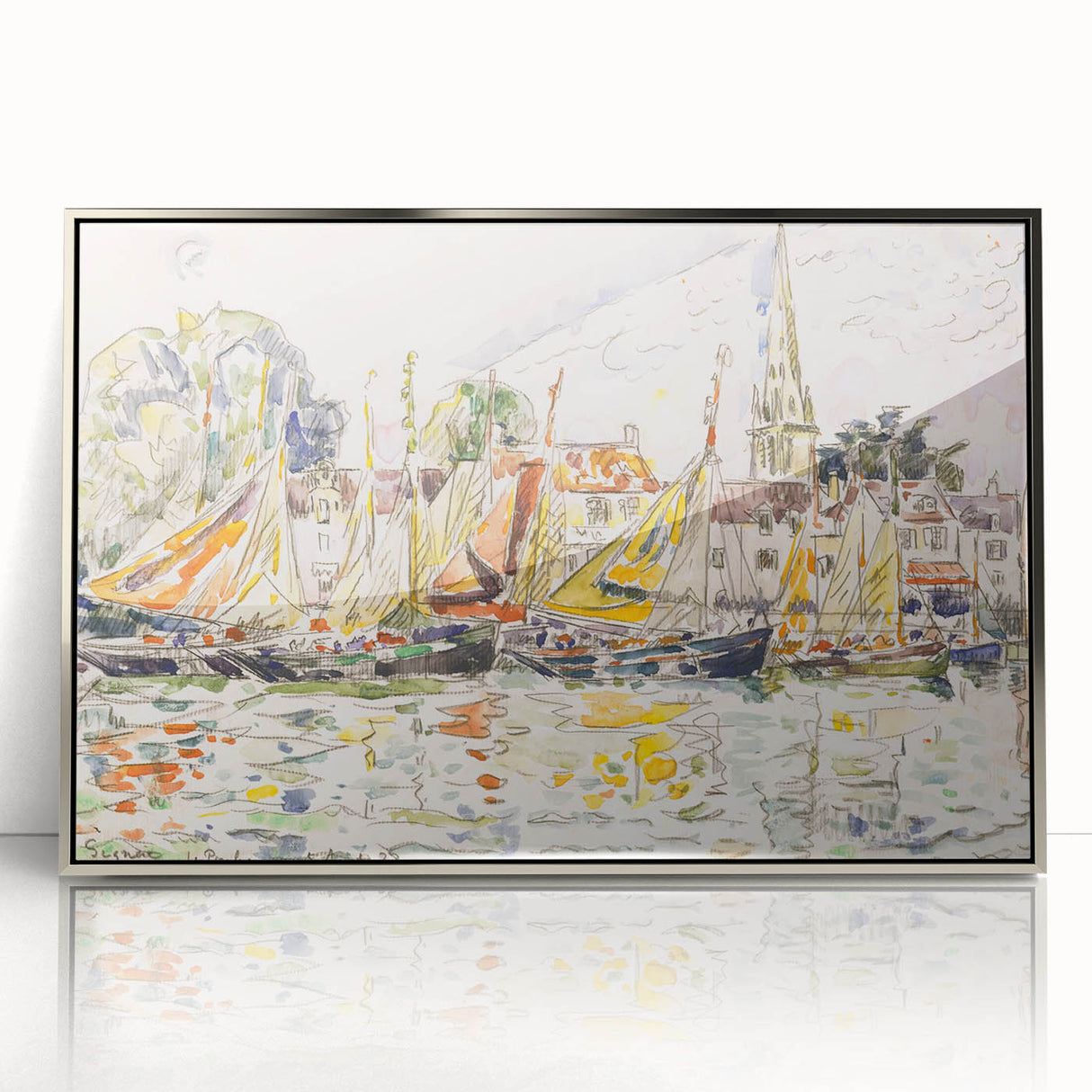 Modern Wall Art - Vibrant Fishing Boats at Le Pouliguen