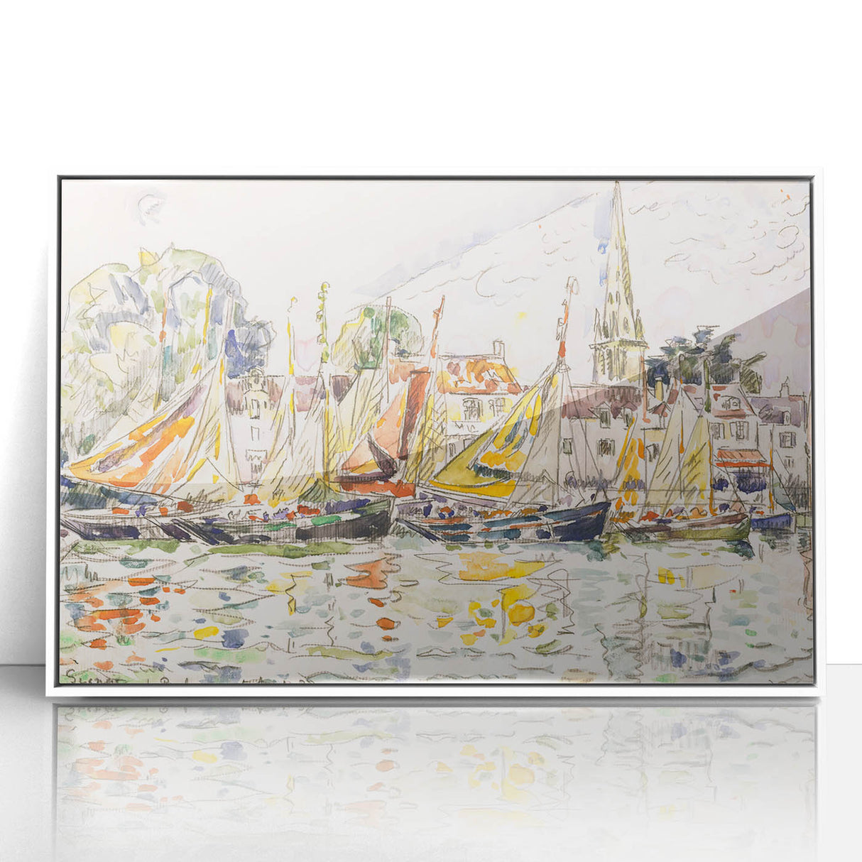 Modern Wall Art - Vibrant Fishing Boats at Le Pouliguen