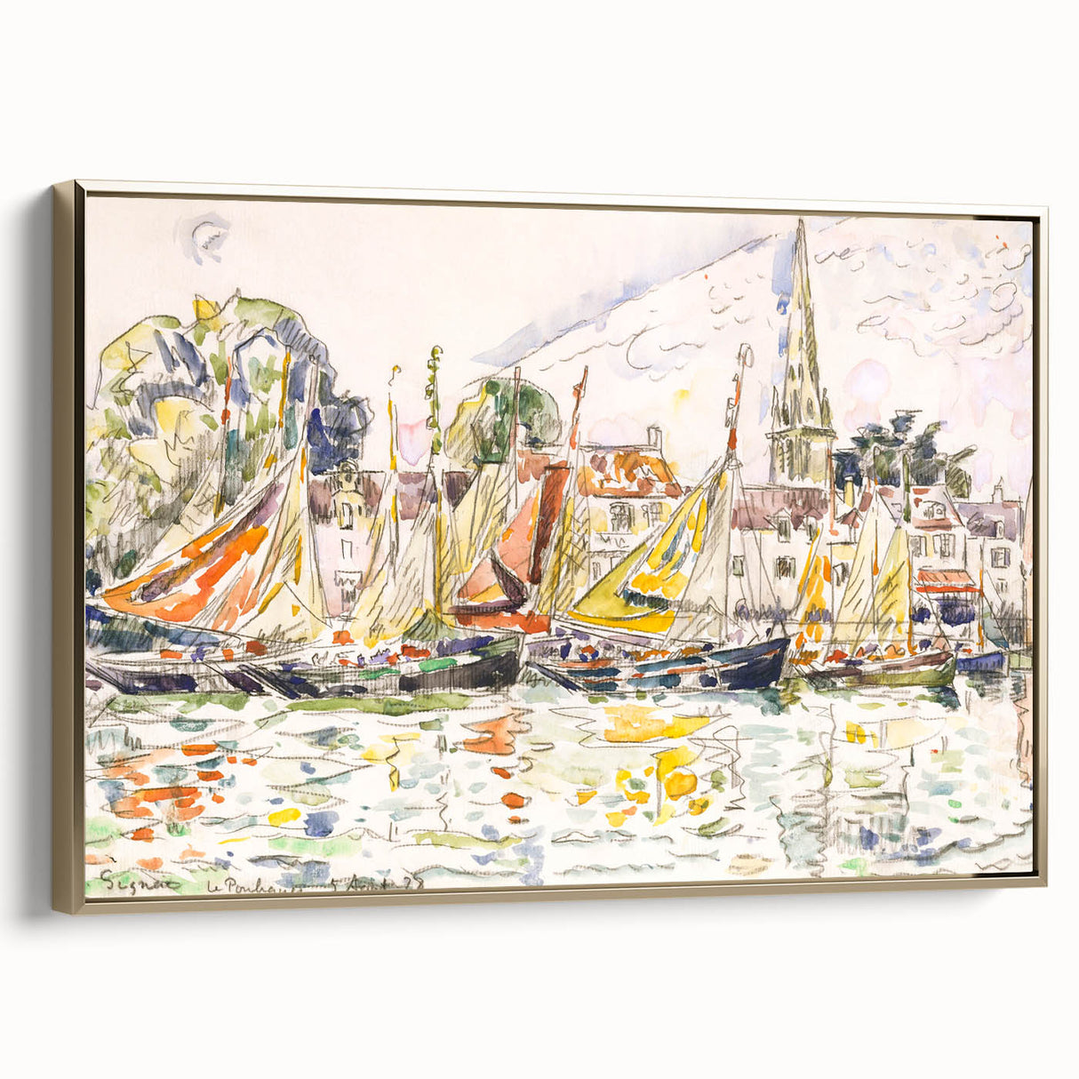 Modern Wall Art - Vibrant Fishing Boats at Le Pouliguen