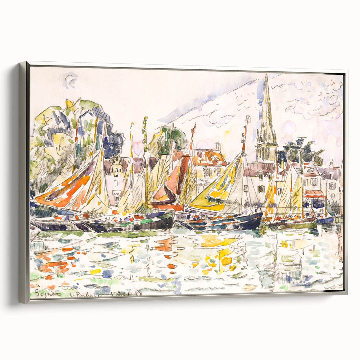 Modern Wall Art - Vibrant Fishing Boats at Le Pouliguen