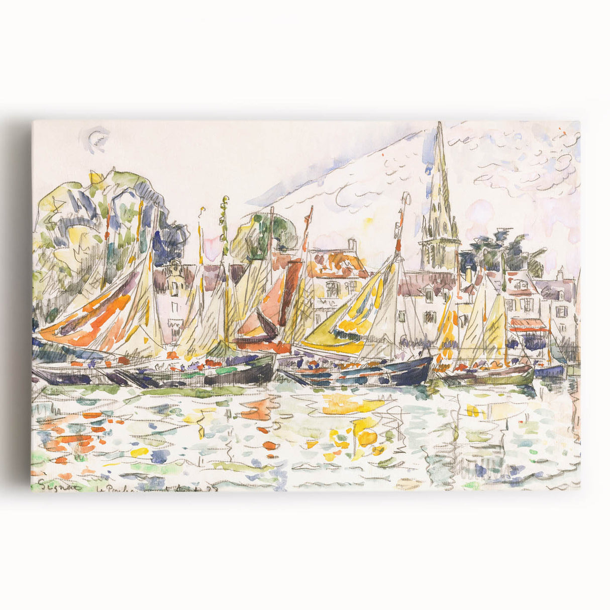 Modern Wall Art - Vibrant Fishing Boats at Le Pouliguen