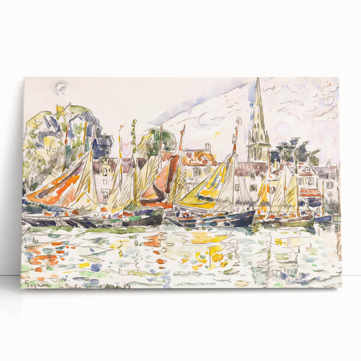 Modern Wall Art - Vibrant Fishing Boats at Le Pouliguen