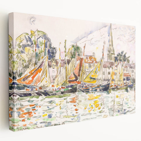 Modern Wall Art - Vibrant Fishing Boats at Le Pouliguen