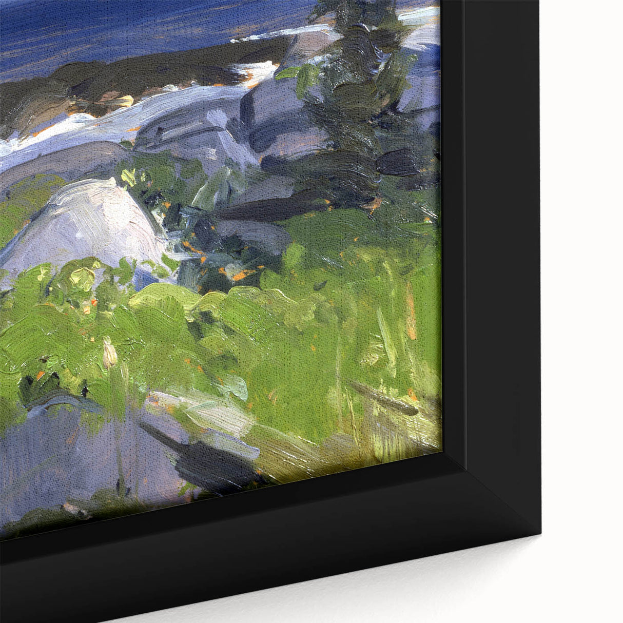 Modern Wall Art - Coastal Landscape with Lush Greenery