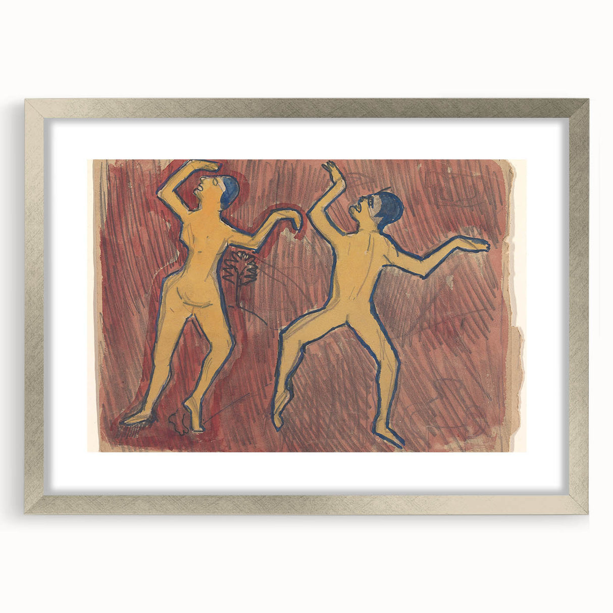 Modern Wall Art - Abstract Dance Study with Expressive Figures