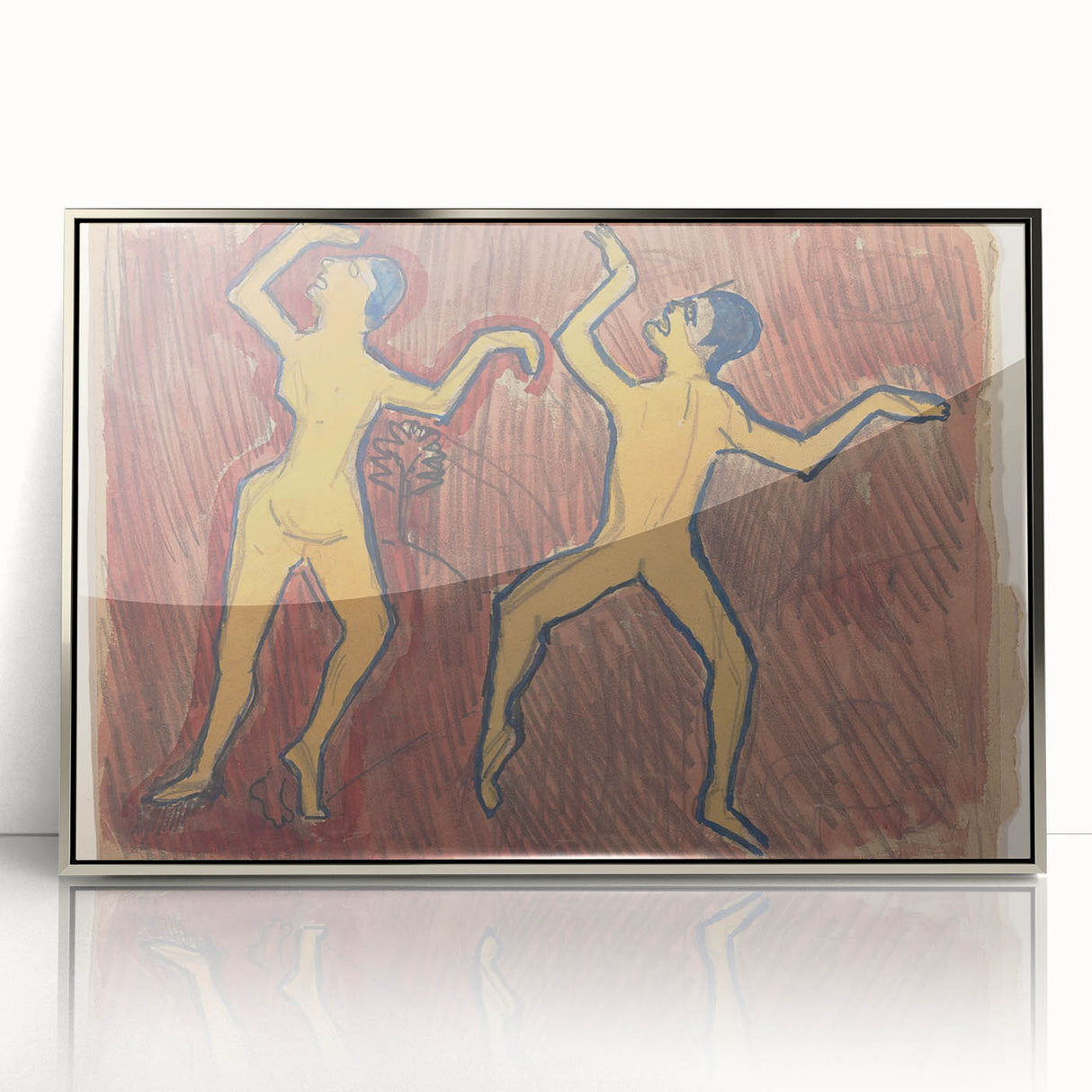Modern Wall Art - Abstract Dance Study with Expressive Figures