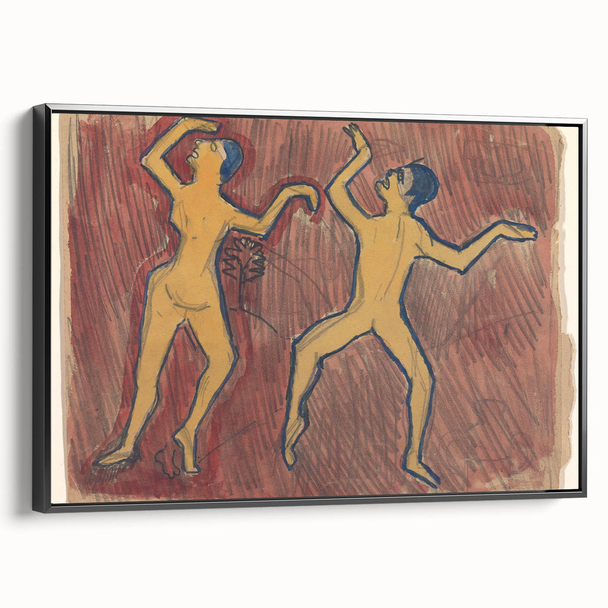 Modern Wall Art - Abstract Dance Study with Expressive Figures