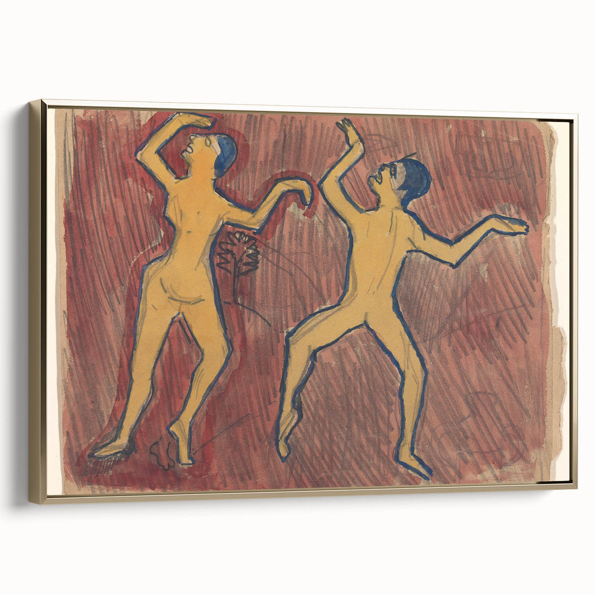Modern Wall Art - Abstract Dance Study with Expressive Figures