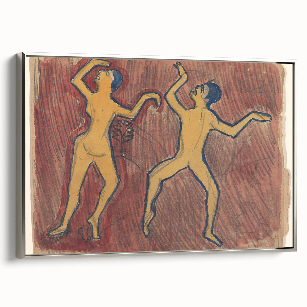 Modern Wall Art - Abstract Dance Study with Expressive Figures