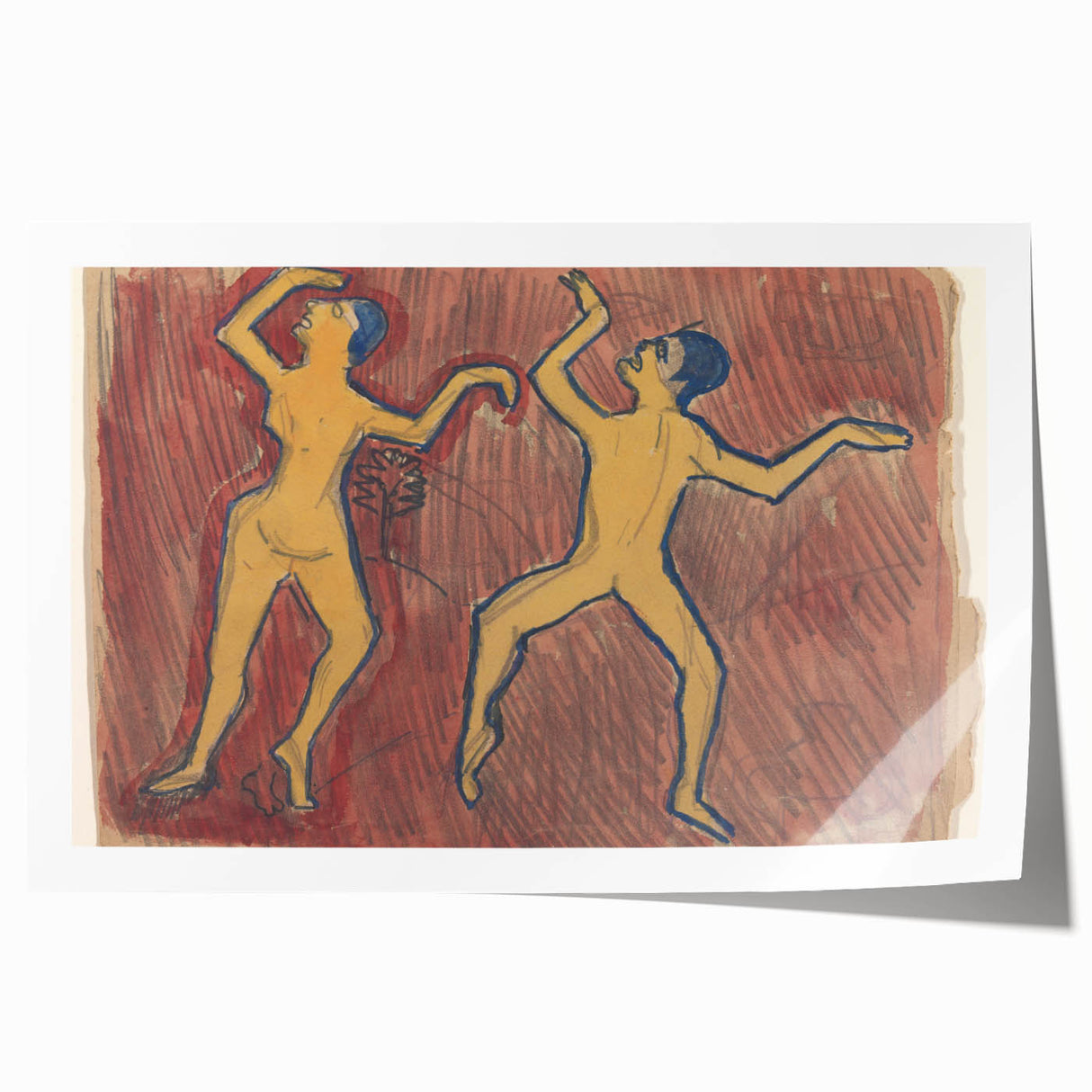 Modern Wall Art - Abstract Dance Study with Expressive Figures