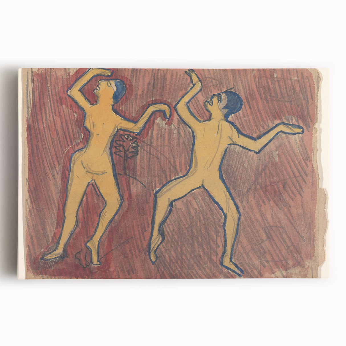 Modern Wall Art - Abstract Dance Study with Expressive Figures