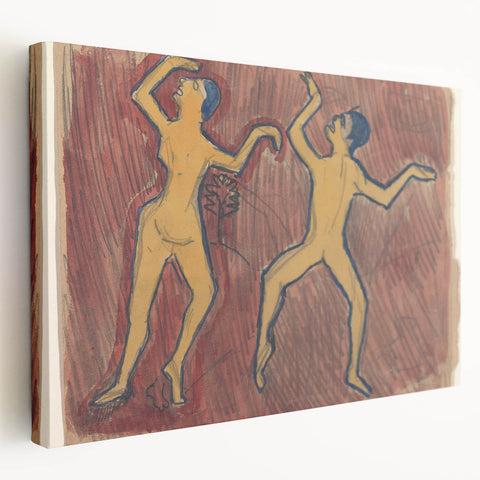 Modern Wall Art - Abstract Dance Study with Expressive Figures