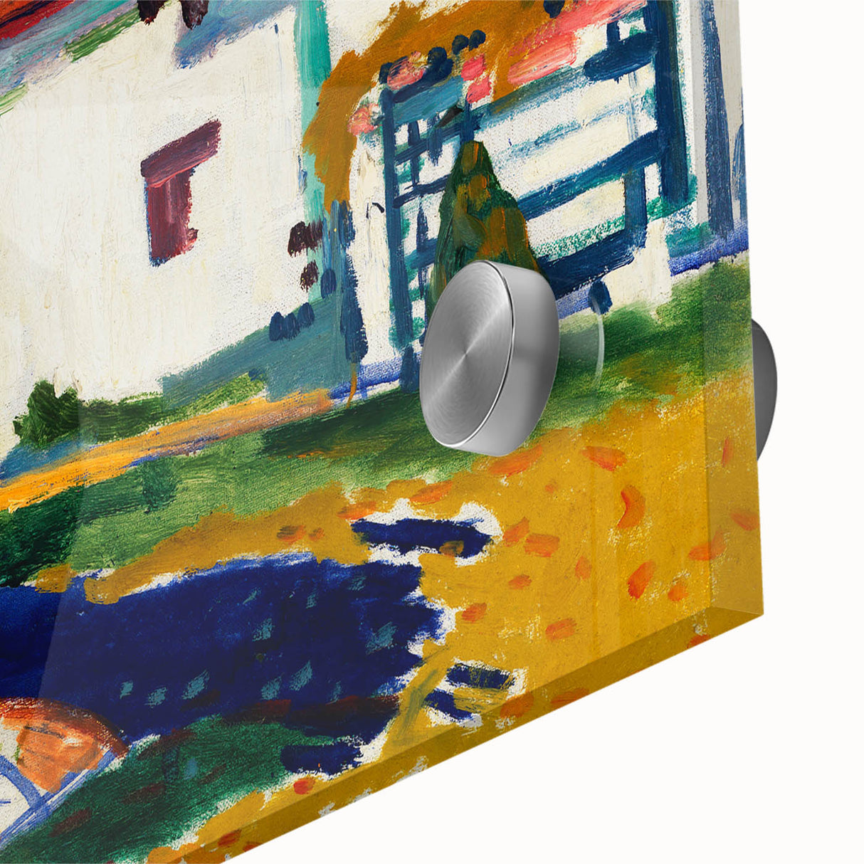 Modern Wall Art - Vibrant Abstract Landscape with Blue Trees