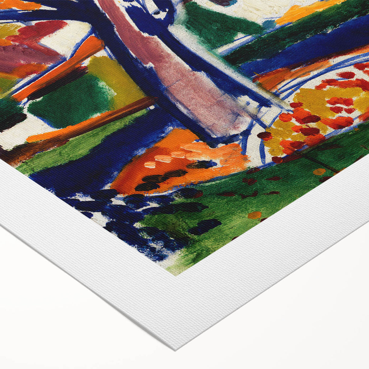 Modern Wall Art - Vibrant Abstract Landscape with Blue Trees