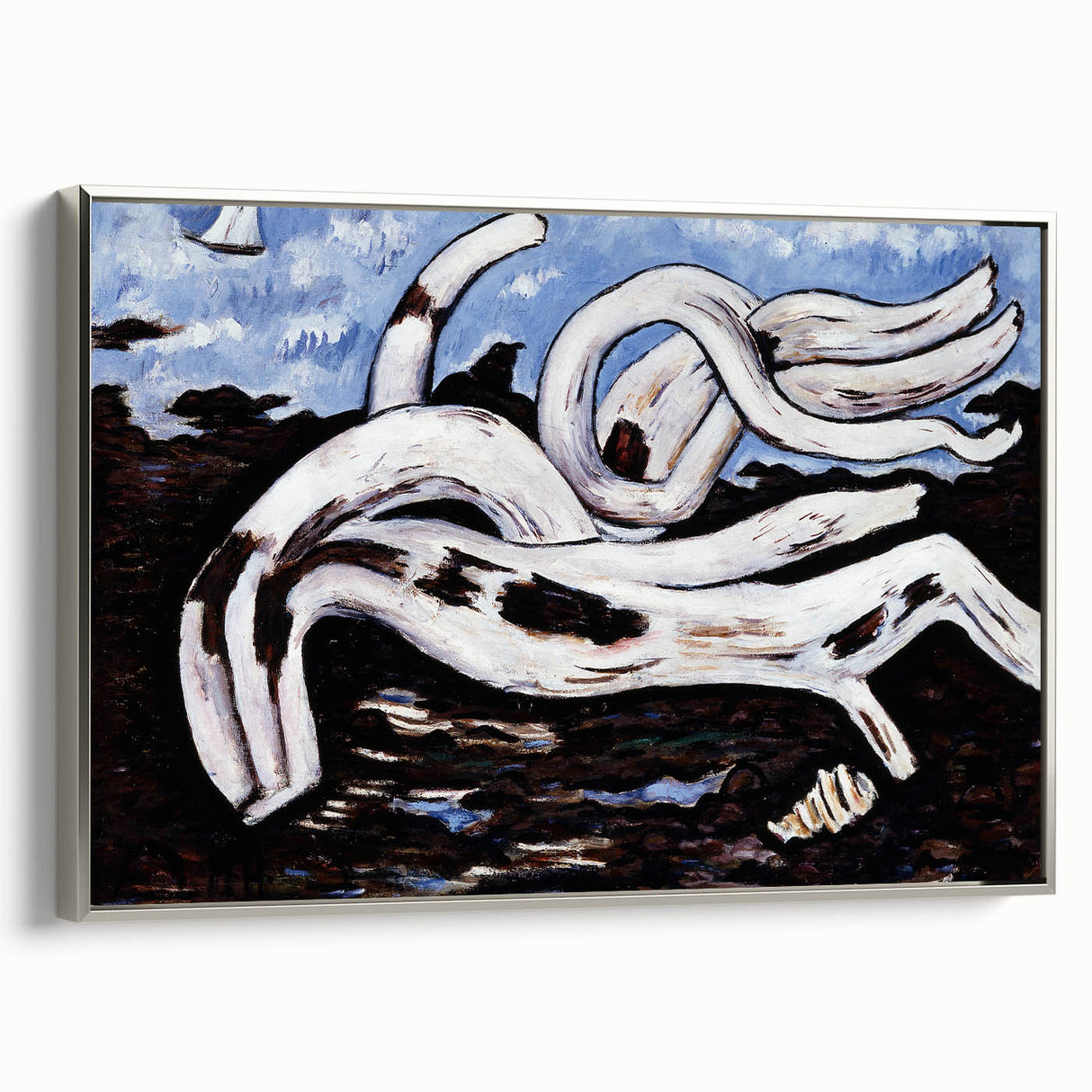 Modern Wall Art - Abstract Driftwood with Coastal Charm