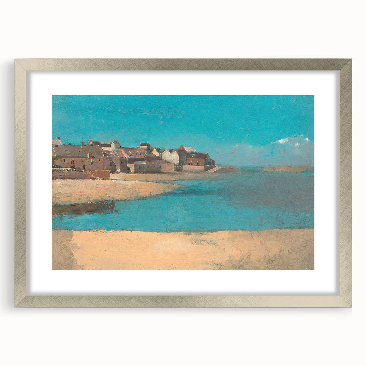 Modern Wall Art - Tranquil Village by the Sea in Brittany