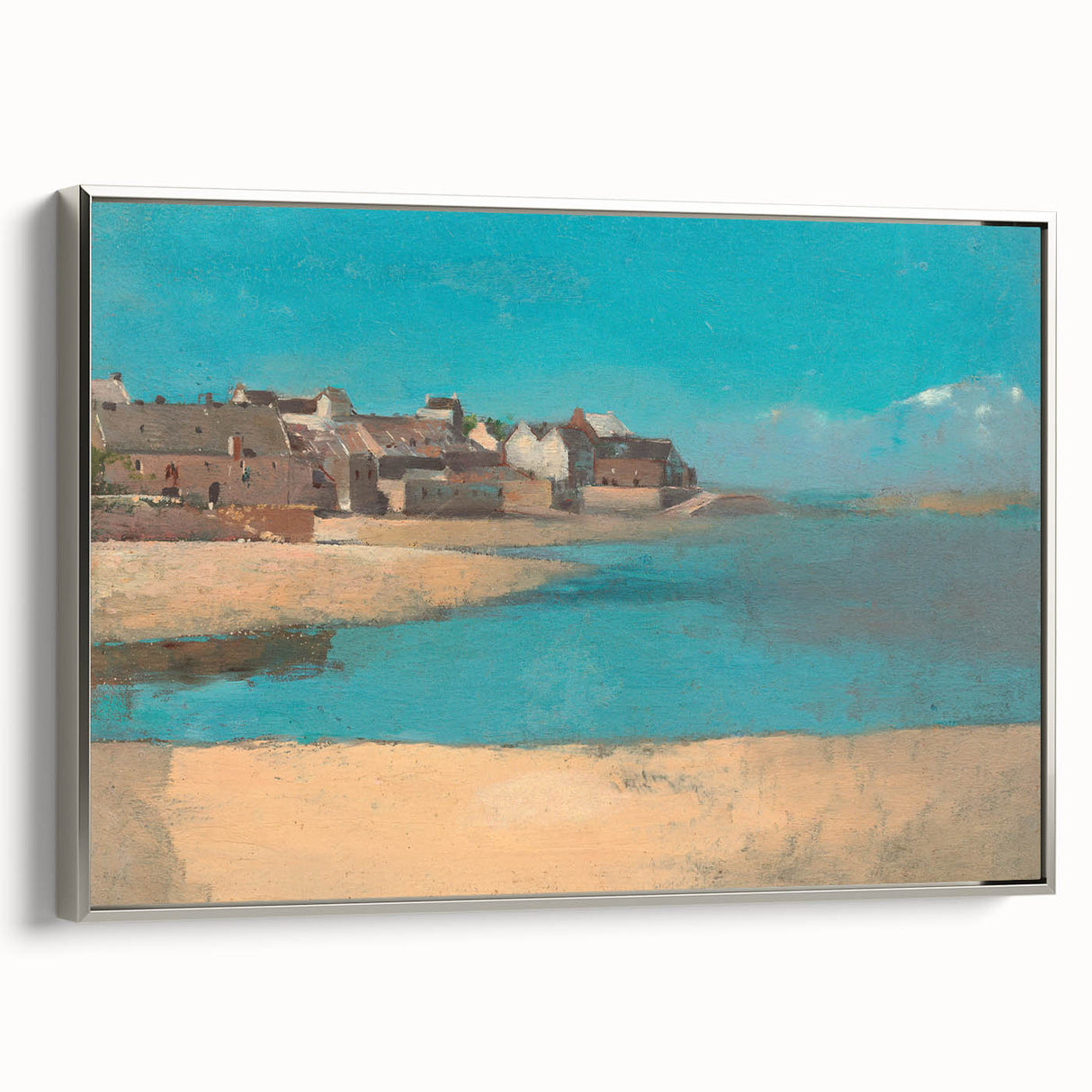 Modern Wall Art - Tranquil Village by the Sea in Brittany