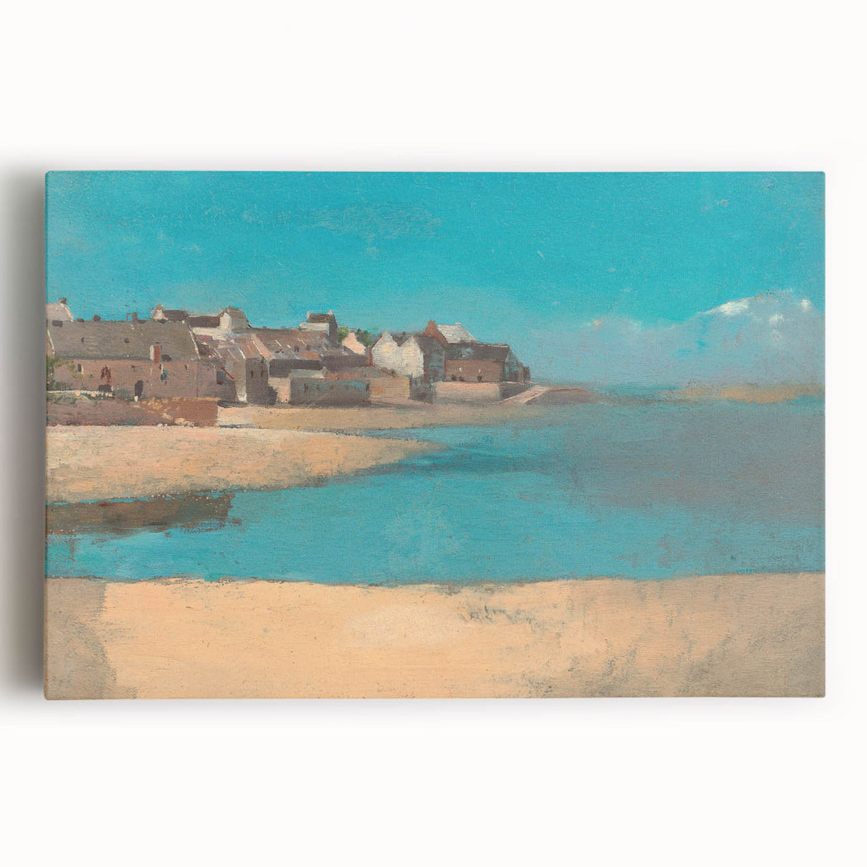 Modern Wall Art - Tranquil Village by the Sea in Brittany