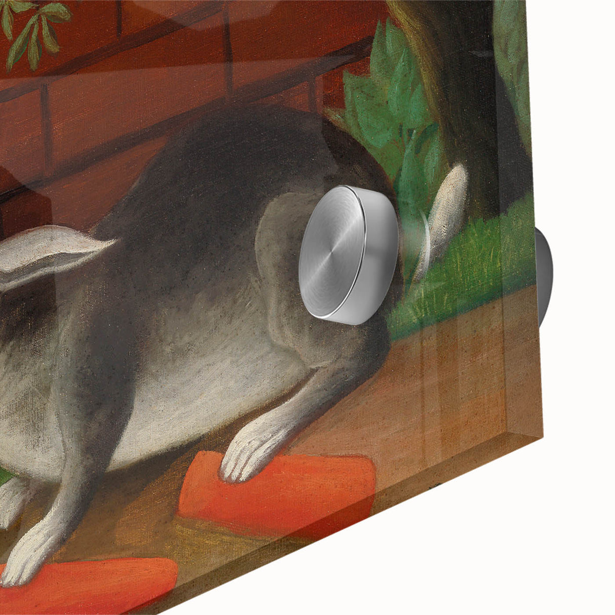 Modern Wall Art - Whimsical Rabbit with Carrots and Cabbage