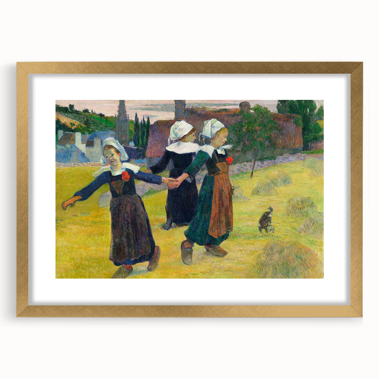 Modern Wall Art – Abstract Modern Art of Breton Girls Dancing