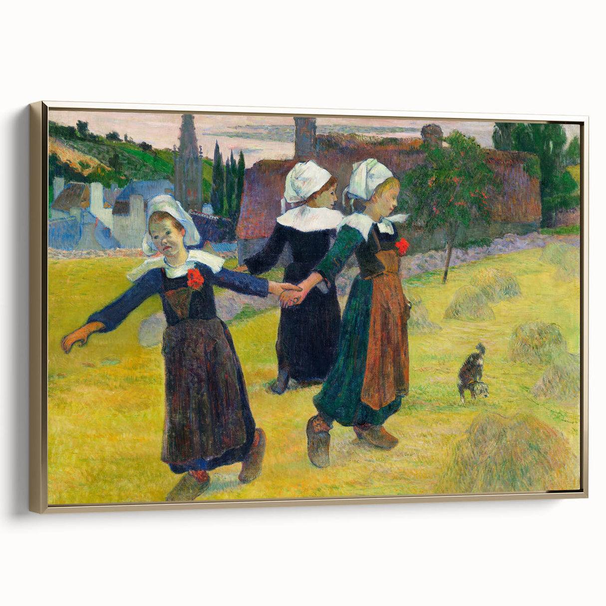 Modern Wall Art – Abstract Modern Art of Breton Girls Dancing