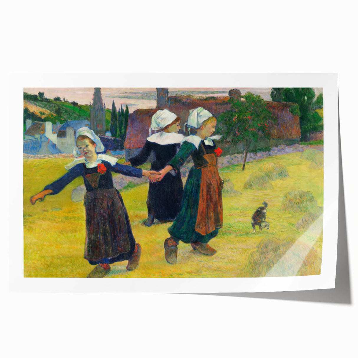 Modern Wall Art – Abstract Modern Art of Breton Girls Dancing