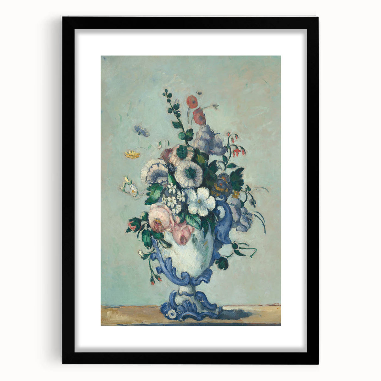 Modern Wall Art - Paul Cézanne’s Flowers in a Rococo Vase Print