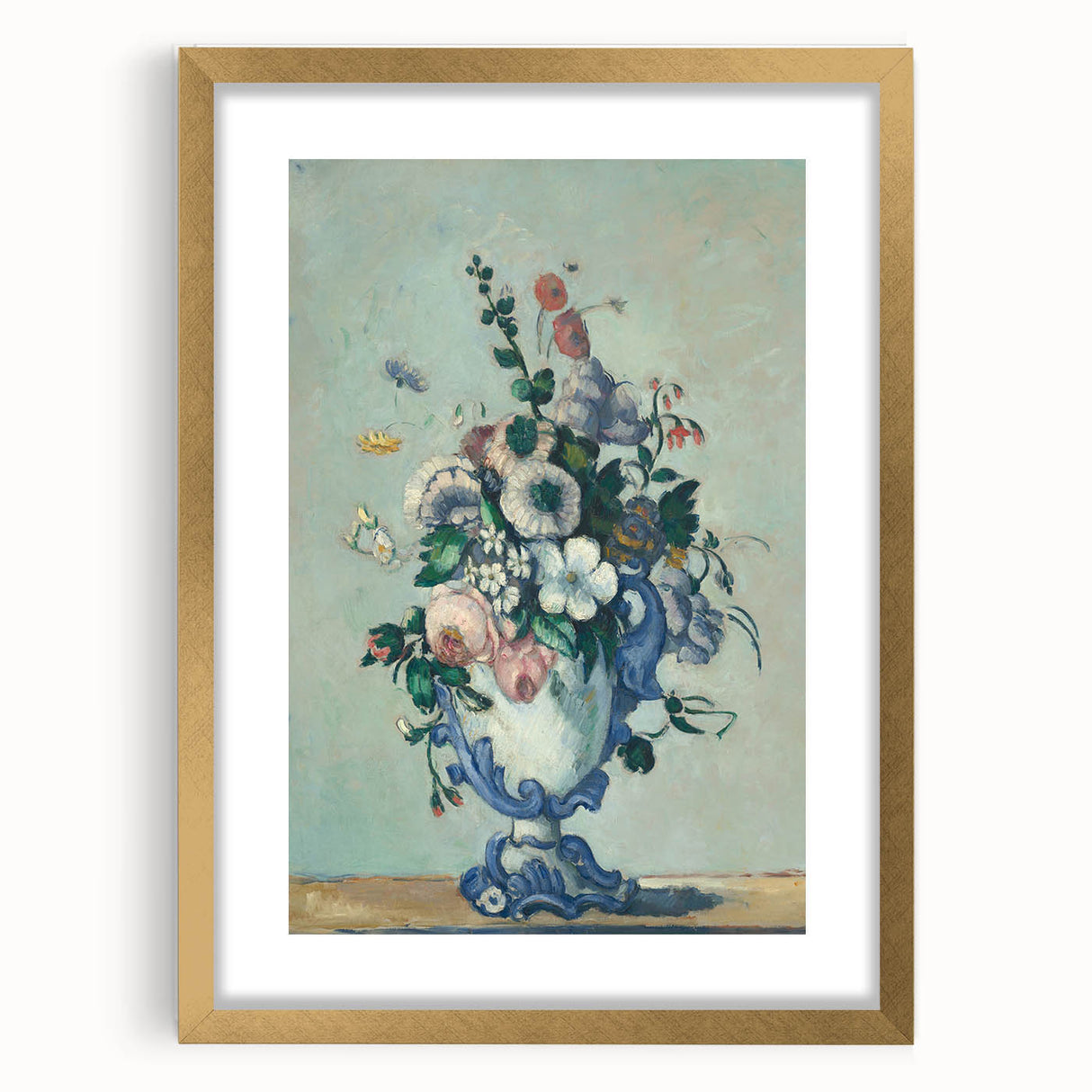Modern Wall Art - Paul Cézanne’s Flowers in a Rococo Vase Print