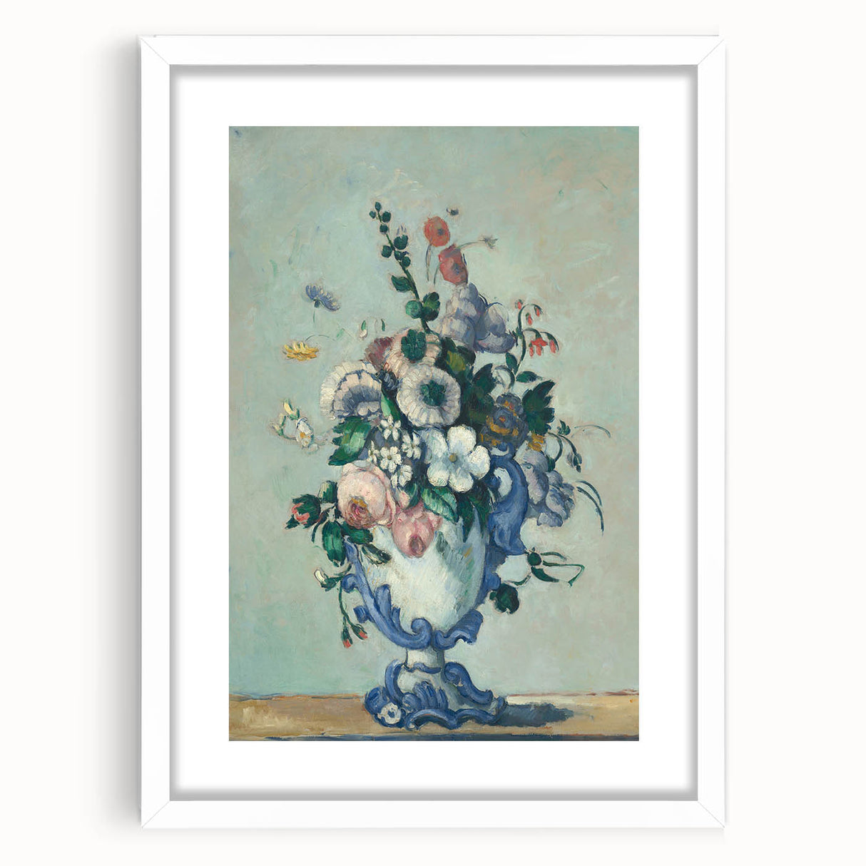 Modern Wall Art - Paul Cézanne’s Flowers in a Rococo Vase Print
