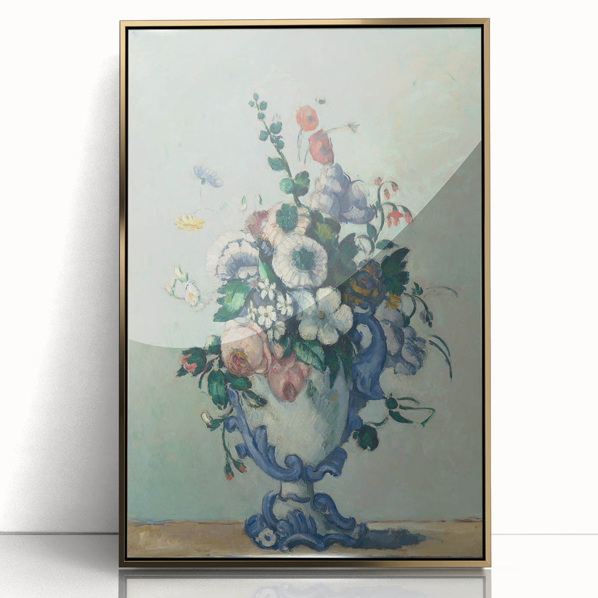 Modern Wall Art - Paul Cézanne’s Flowers in a Rococo Vase Print