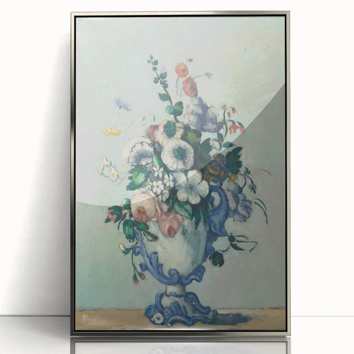 Modern Wall Art - Paul Cézanne’s Flowers in a Rococo Vase Print