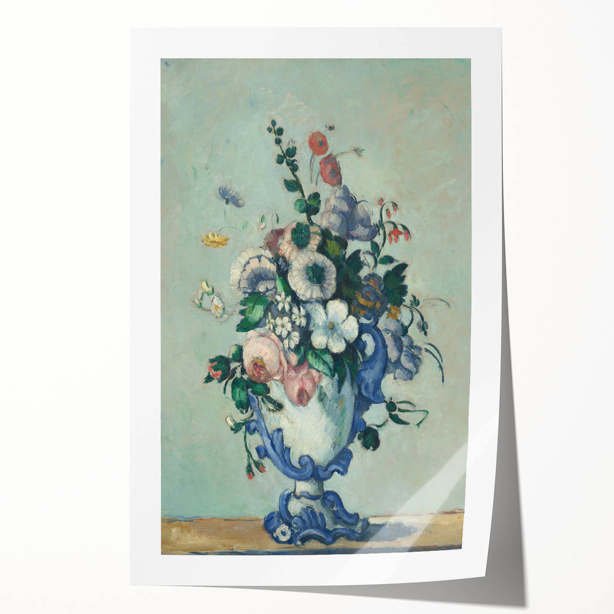 Modern Wall Art - Paul Cézanne’s Flowers in a Rococo Vase Print