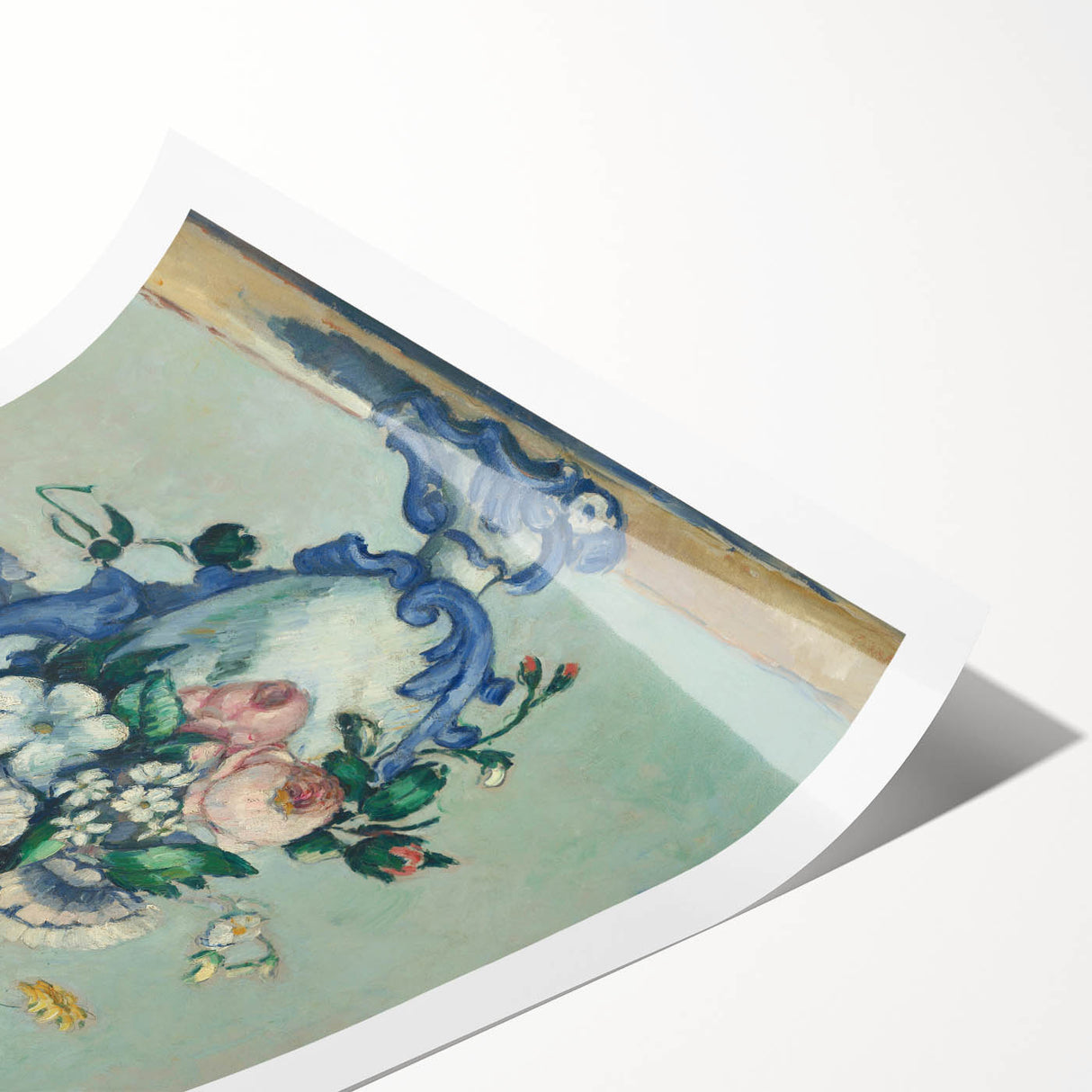 Modern Wall Art - Paul Cézanne’s Flowers in a Rococo Vase Print