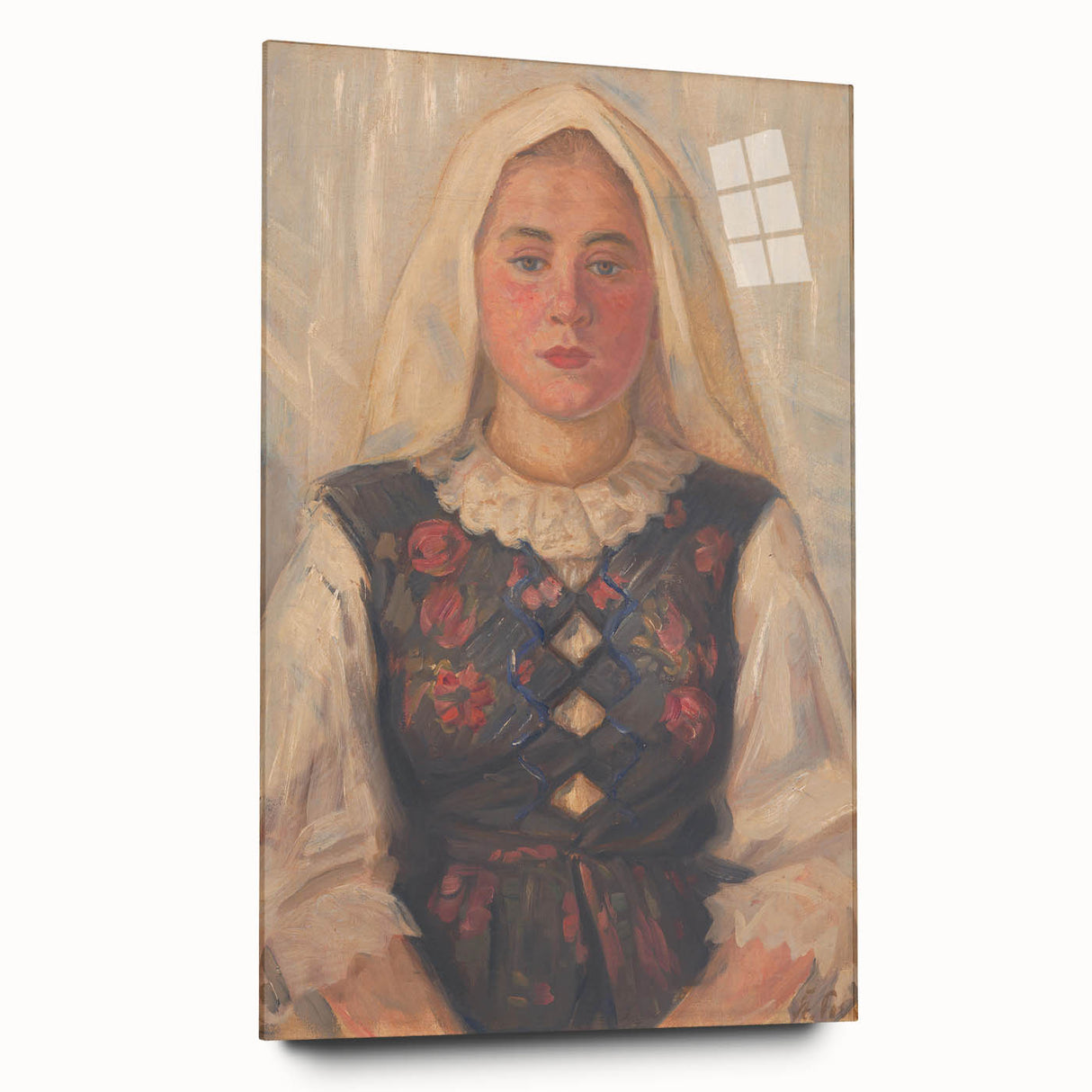 Modern Wall Art - Štefan Polkoráb’s Girl in Folk Costume Print