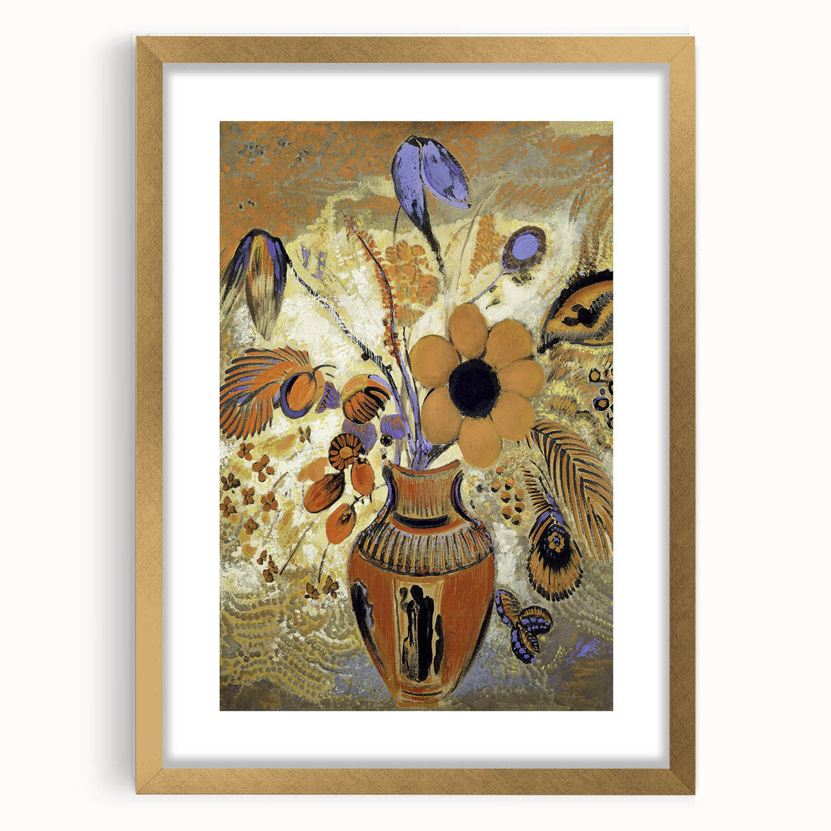 Modern Wall Art - Odilon Redon’s Etruscan Vase with Flowers Print