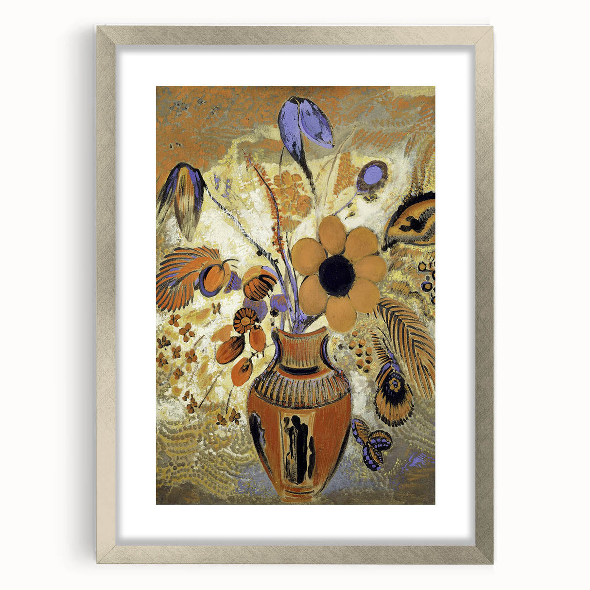 Modern Wall Art - Odilon Redon’s Etruscan Vase with Flowers Print