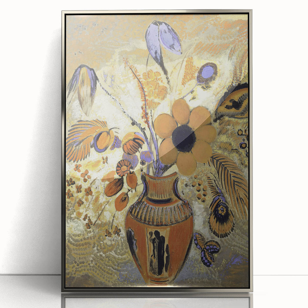 Modern Wall Art - Odilon Redon’s Etruscan Vase with Flowers Print