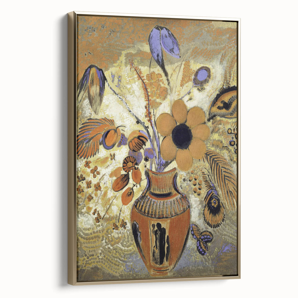 Modern Wall Art - Odilon Redon’s Etruscan Vase with Flowers Print