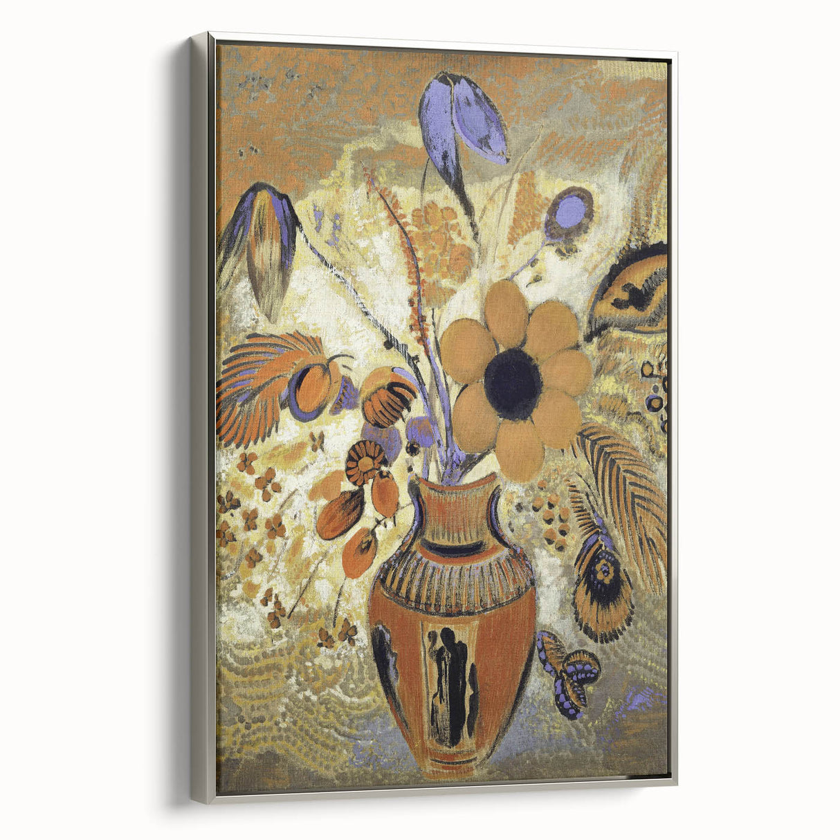 Modern Wall Art - Odilon Redon’s Etruscan Vase with Flowers Print