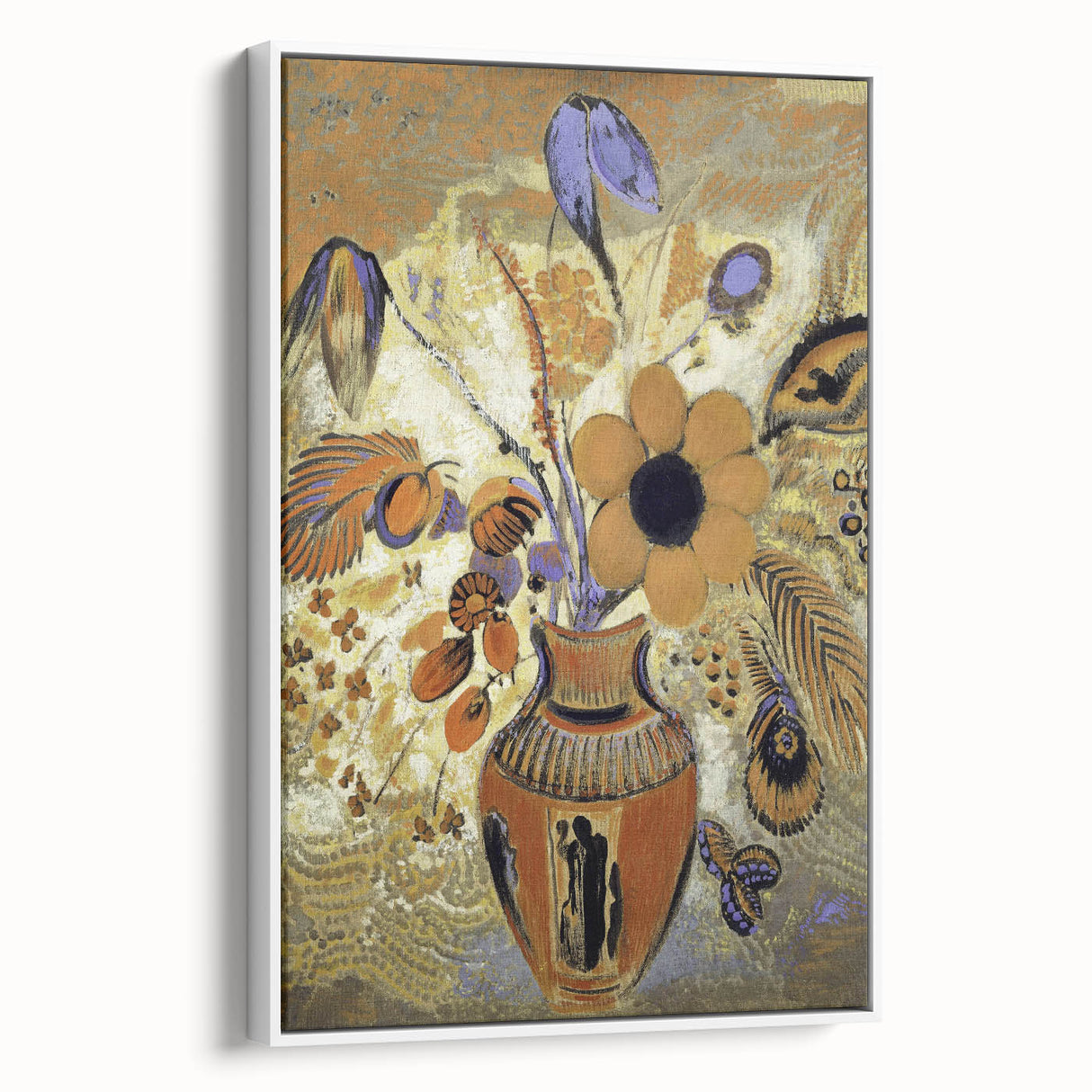 Modern Wall Art - Odilon Redon’s Etruscan Vase with Flowers Print