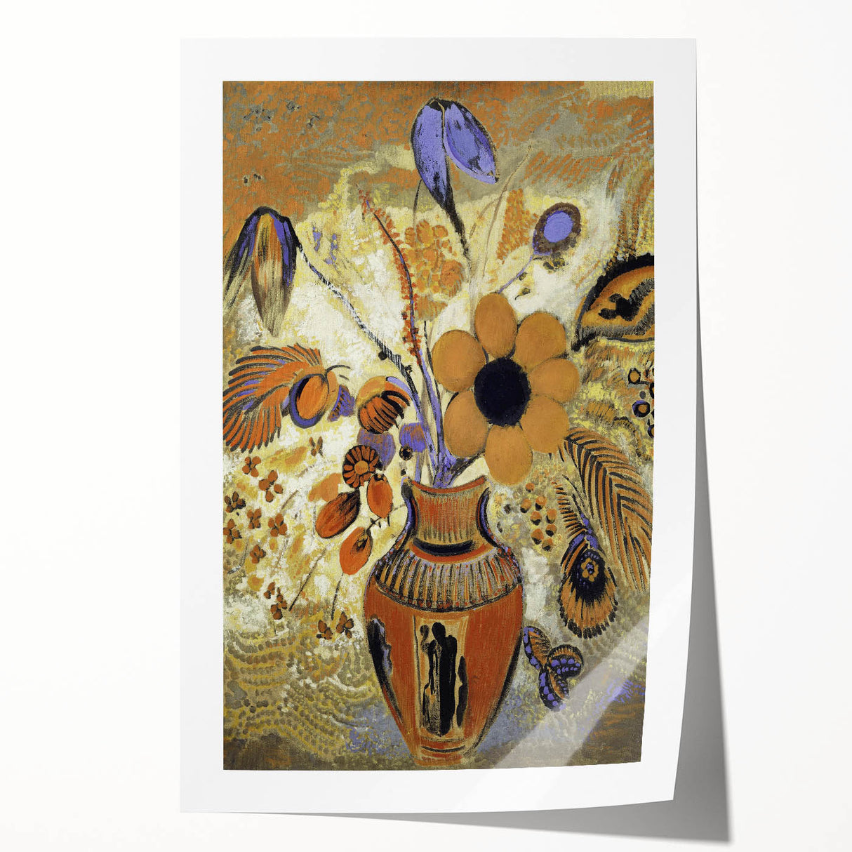 Modern Wall Art - Odilon Redon’s Etruscan Vase with Flowers Print