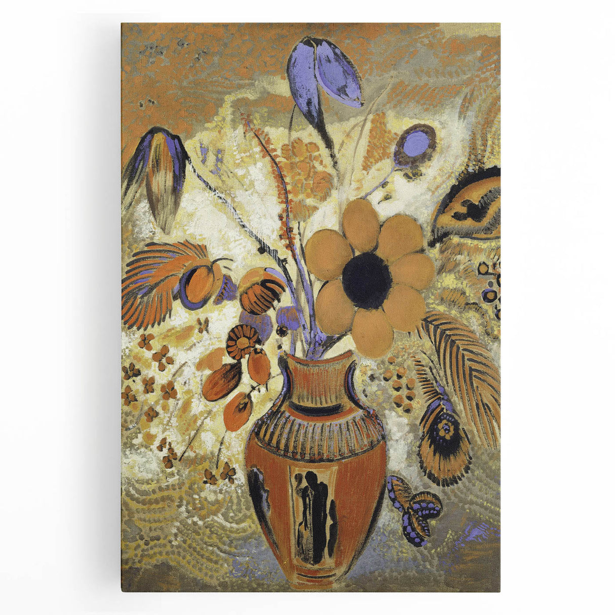 Modern Wall Art - Odilon Redon’s Etruscan Vase with Flowers Print