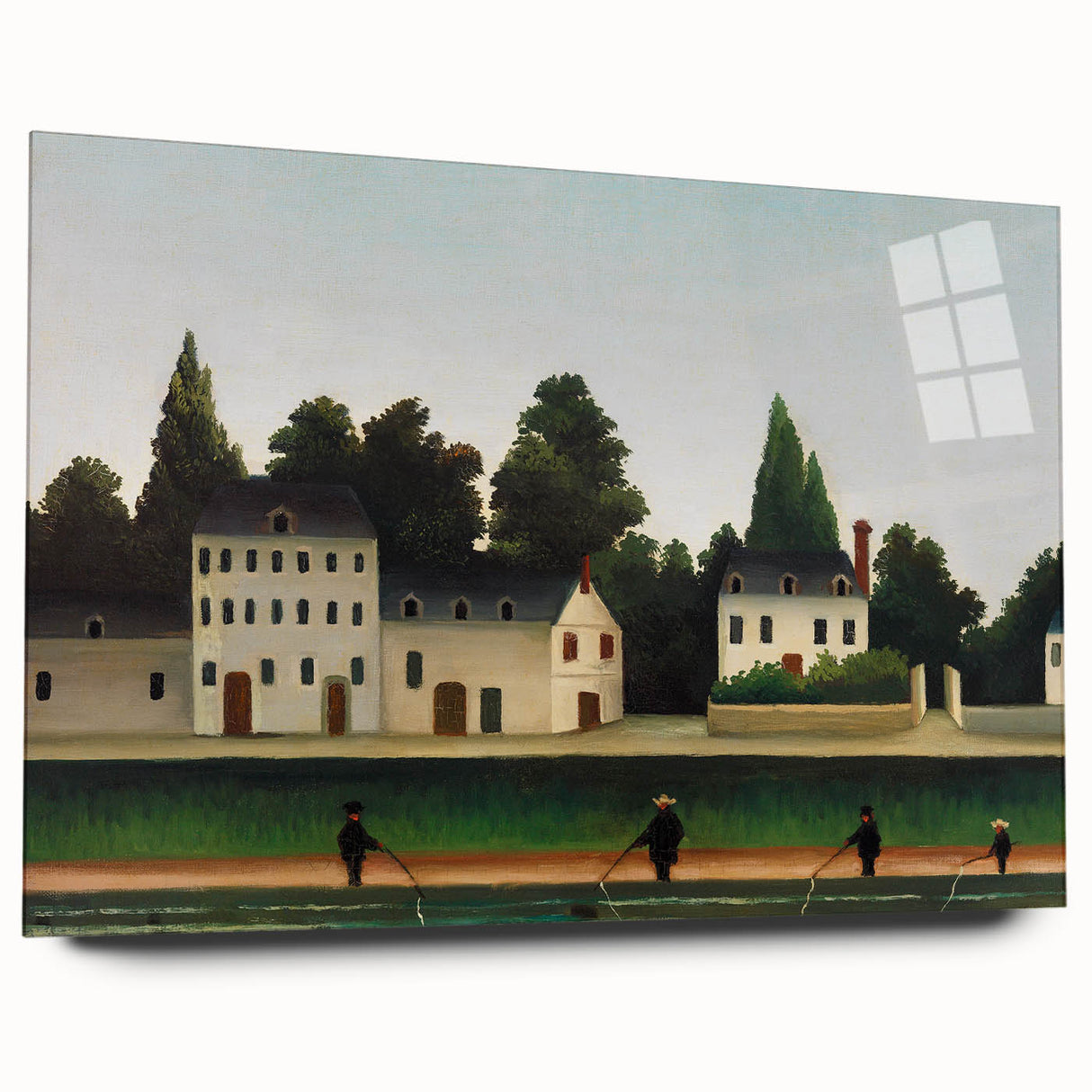 Modern Wall Art – Abstract Modern Art of Landscape and Four Fishermen