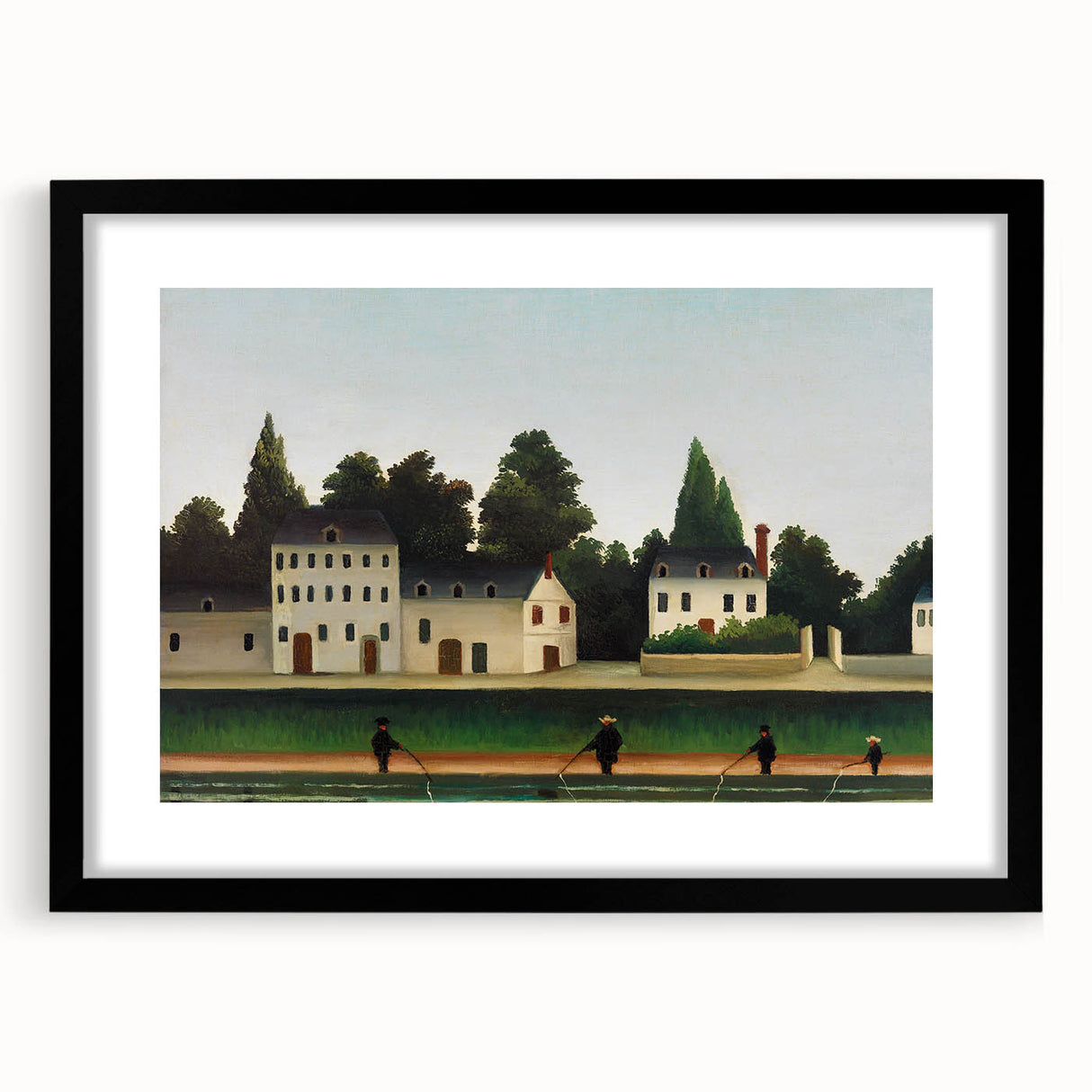 Modern Wall Art – Abstract Modern Art of Landscape and Four Fishermen