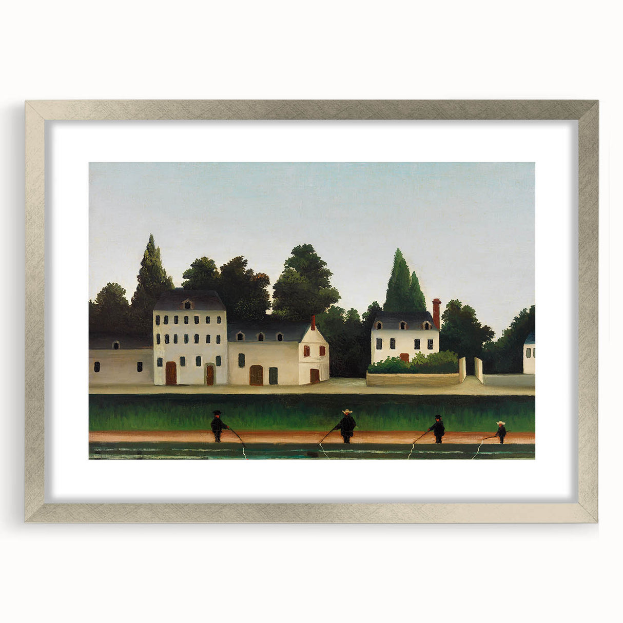 Modern Wall Art – Abstract Modern Art of Landscape and Four Fishermen