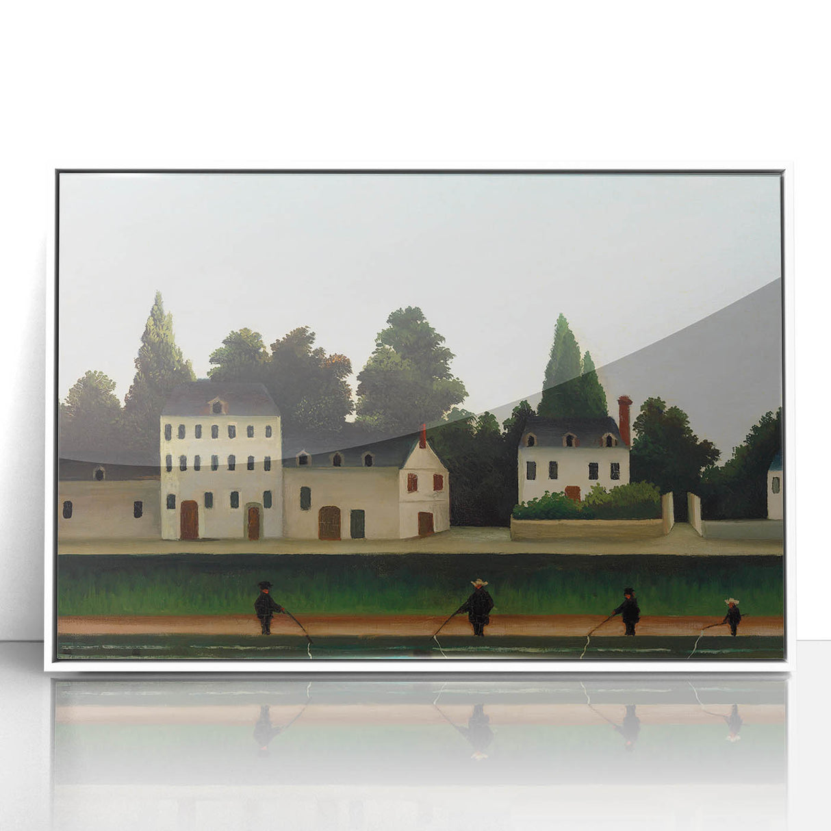 Modern Wall Art – Abstract Modern Art of Landscape and Four Fishermen