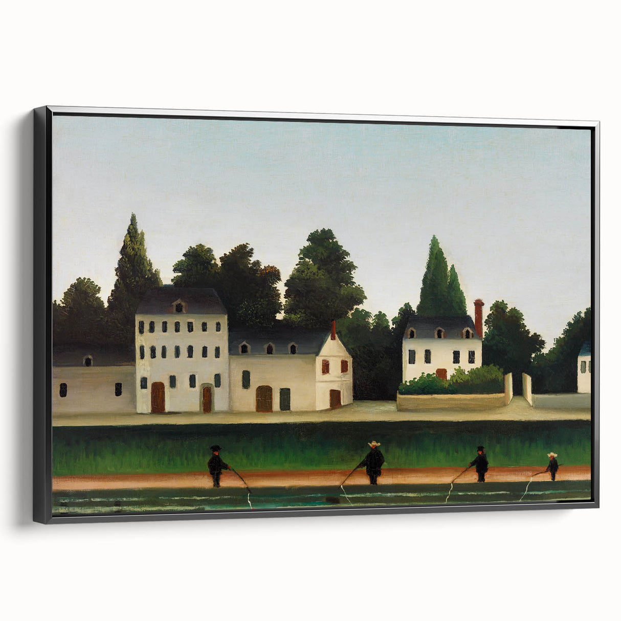 Modern Wall Art – Abstract Modern Art of Landscape and Four Fishermen